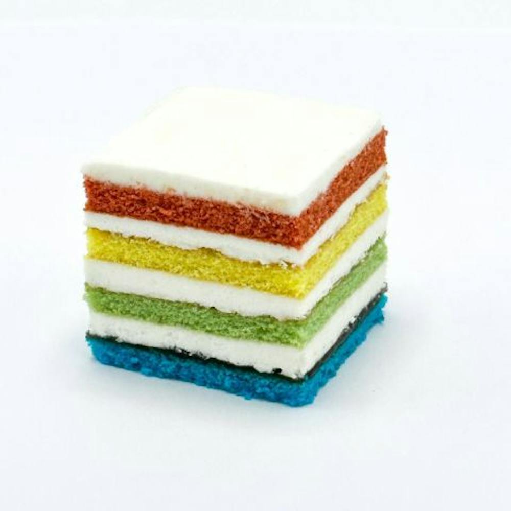 Regenboog petit fours 9 stuks