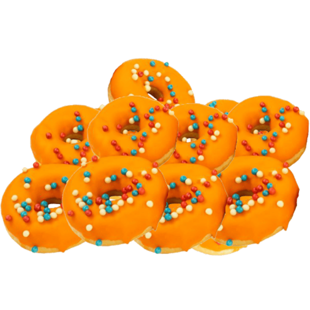 Oranje Donuts 9 stuks